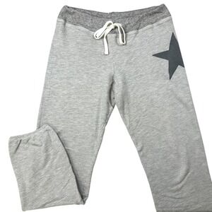 SUNDRY Women's Size 0 Gray Star Cotton Drawstring Waist Sweatpants Loungepants